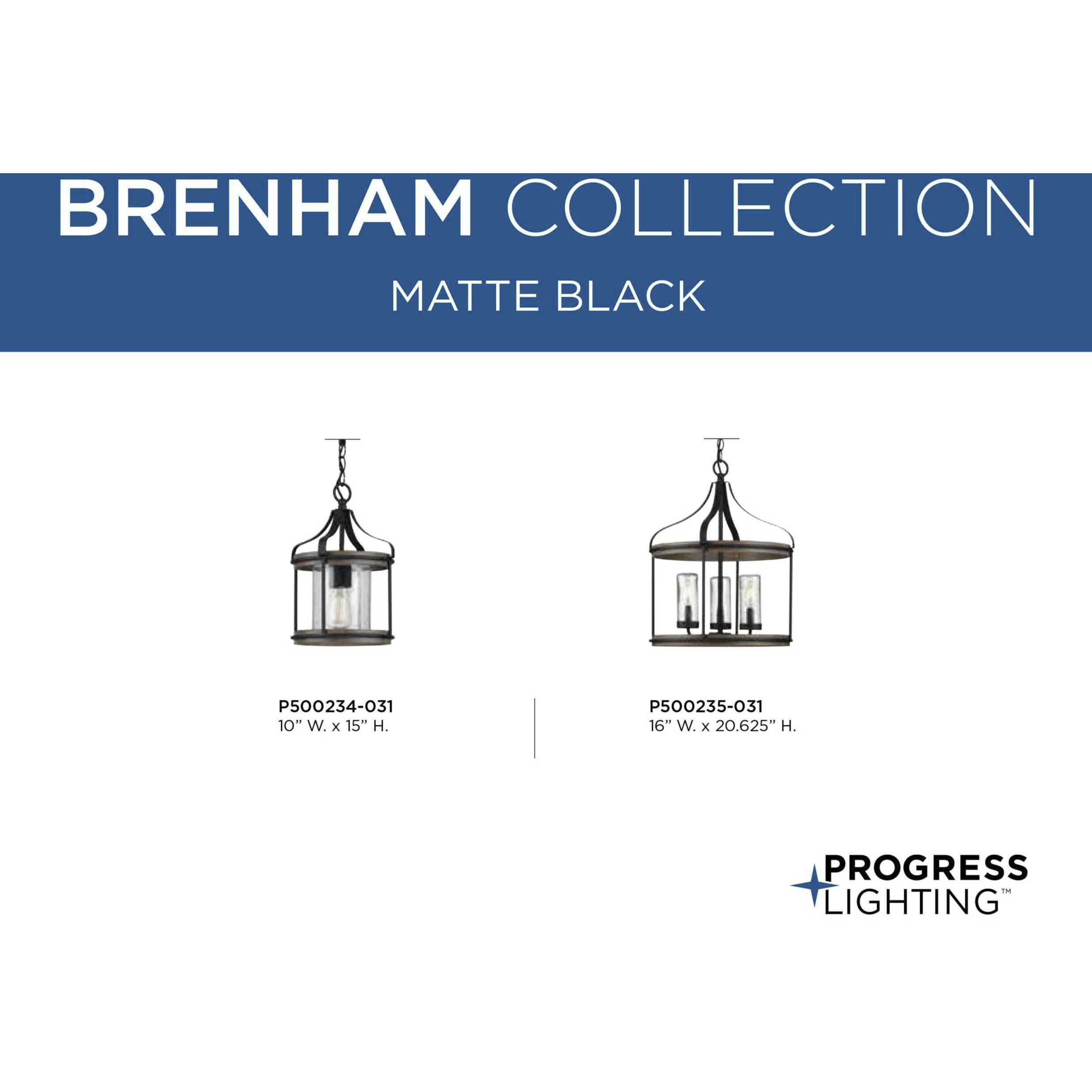 Brenham 1 Light Matte Black Pendant Ceiling Light